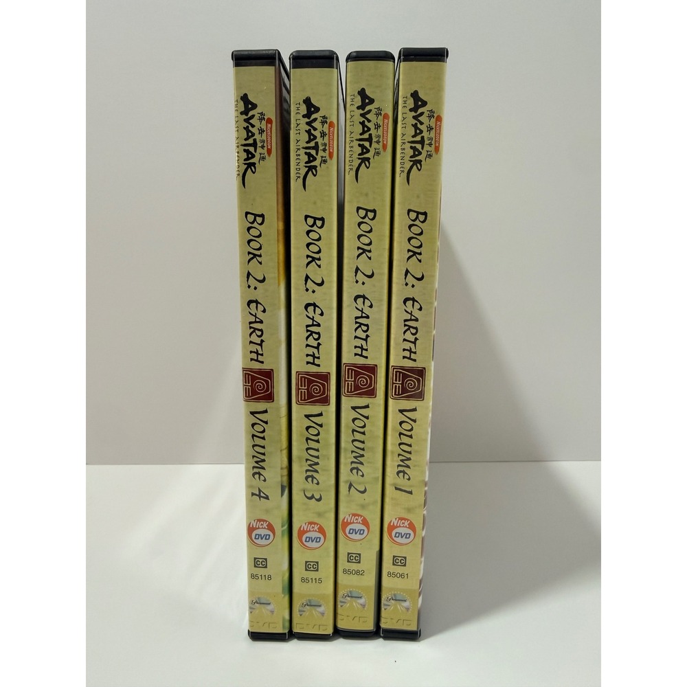Nickelodeon Avatar The Last Airbender DVD Book 2 Earth Vol 1-4 Good Set.